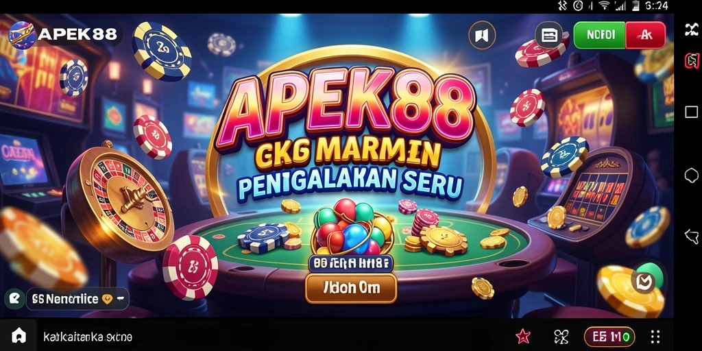 Screenshot APEK88 menunjukkan gameplay kasino yang seru dan interaktif.