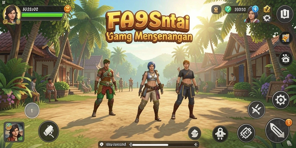 Screenshot FA99 menampilkan gameplay santai yang ceria dan mengasyikkan.
