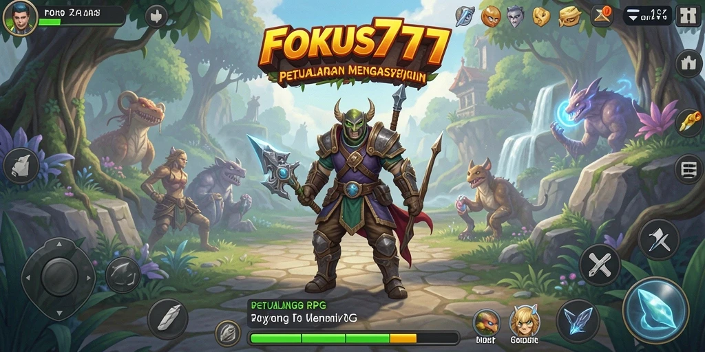 Tampilan gameplay RPG FOKUS777 yang menawan dan mendebarkan.