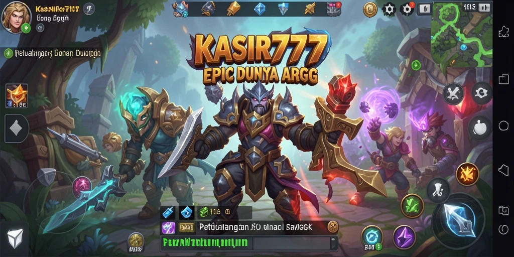 Screenshot gameplay KASIR777 menampilkan aksi pertarungan seru.