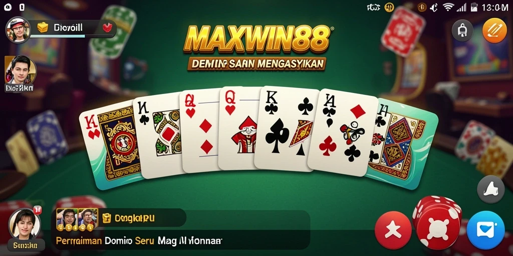 Screenshot gameplay <strong>MAXWIN88</strong>, tunjukkan serunya bermain domino.