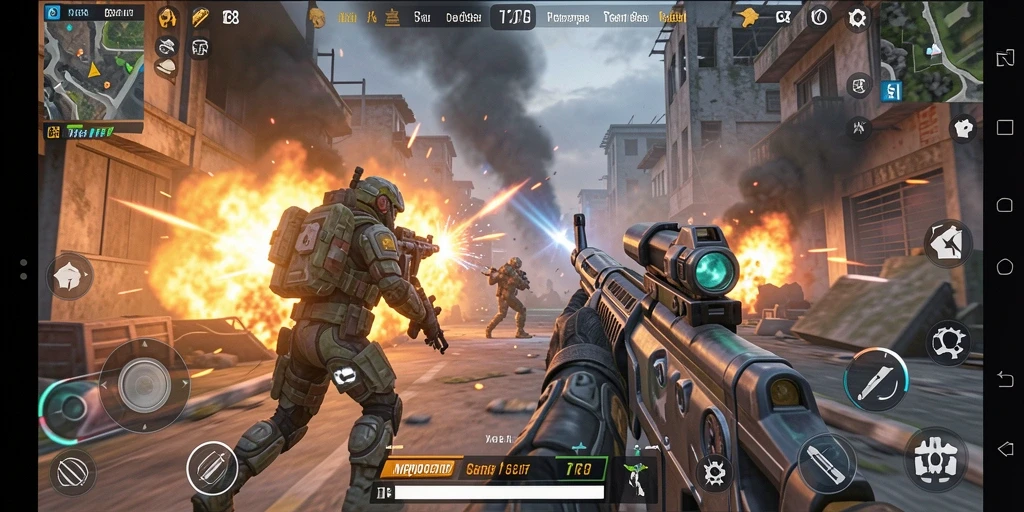 Tampilan gameplay mendebarkan di MPO08 dengan aksi TPS intens.