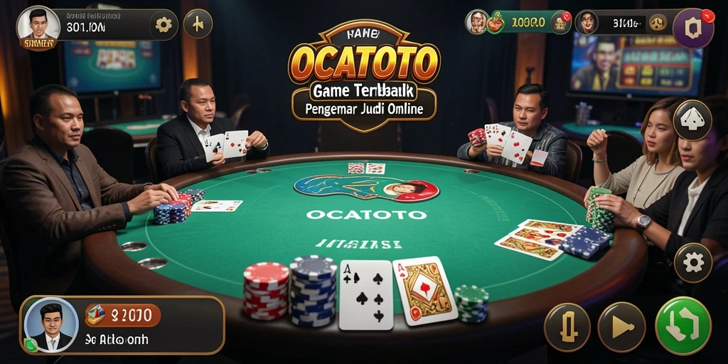 Screenshot gameplay OCATOTO dengan aksi seru permainan Poker.