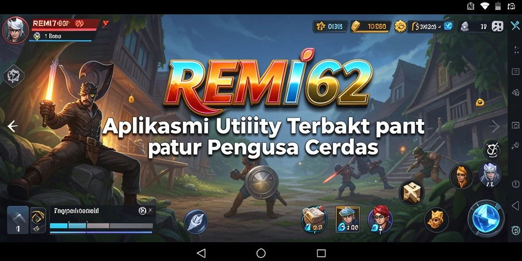 Tampilan screenshot utama aplikasi REMI62 menampilkan berbagai fitur utility.