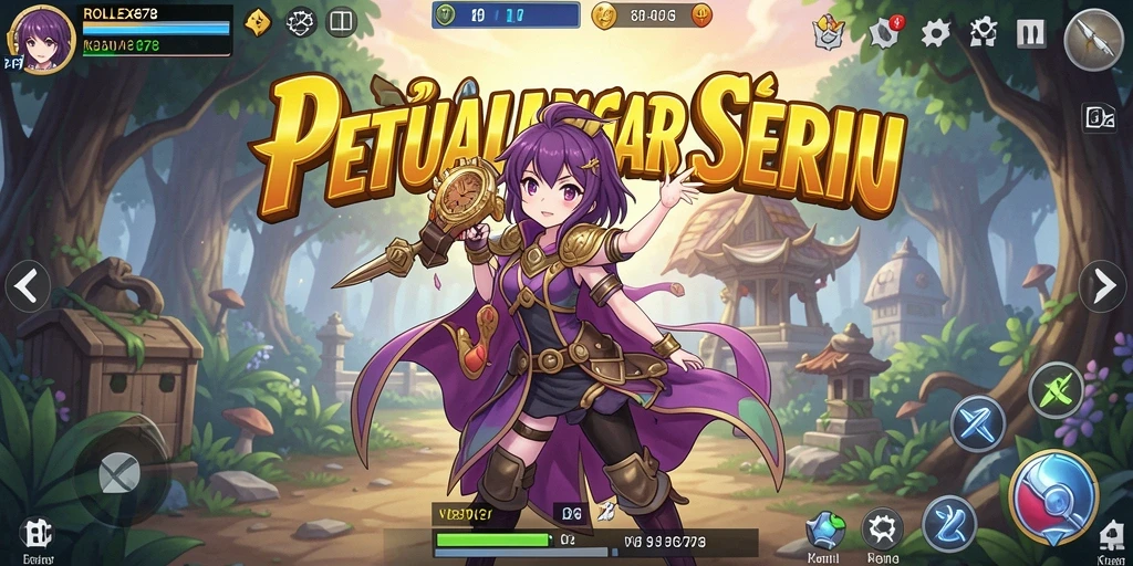 Tampilan gameplay menarik dari ROLEX878 dengan karakter anime.
