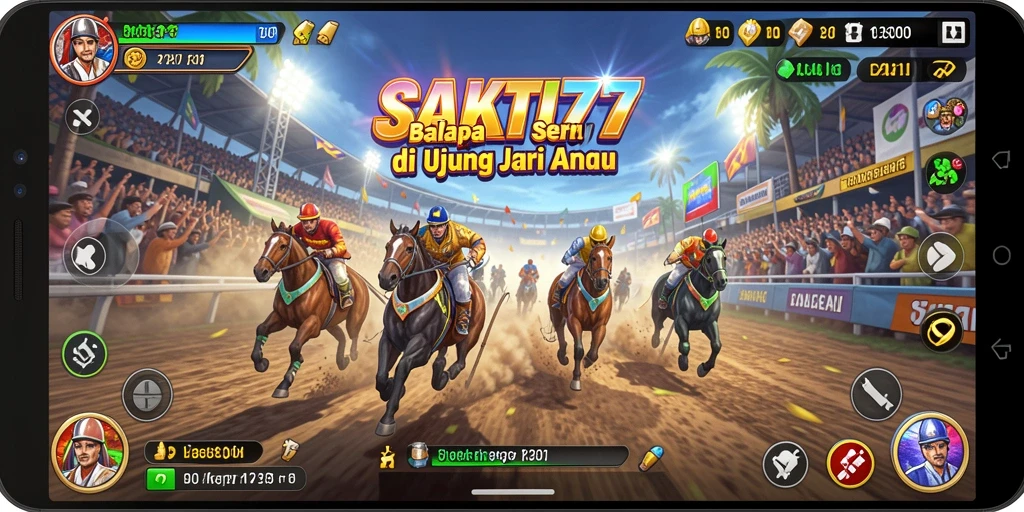 Tampilan gameplay SAKTI77 dengan mobil balap yang mendebarkan.