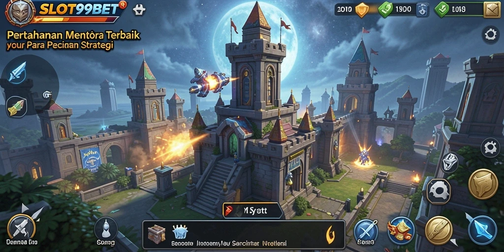 Screenshot menunjukkan aksi pertempuran menara yang menarik di SLOT99BET.