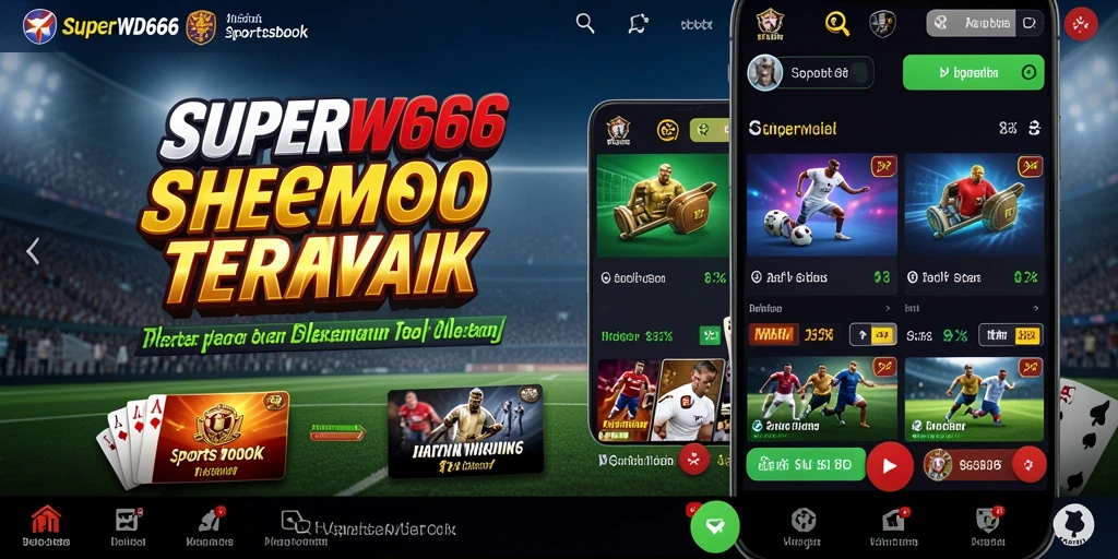 Tampilan screenshot utama SUPERWD666 menampilkan berbagai pilihan taruhan olahraga.