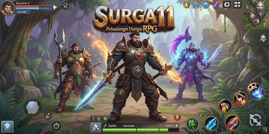 Screenshoot SURGA11 menunjukkan aksi seru dalam pertarungan RPG yang mendebarkan.
