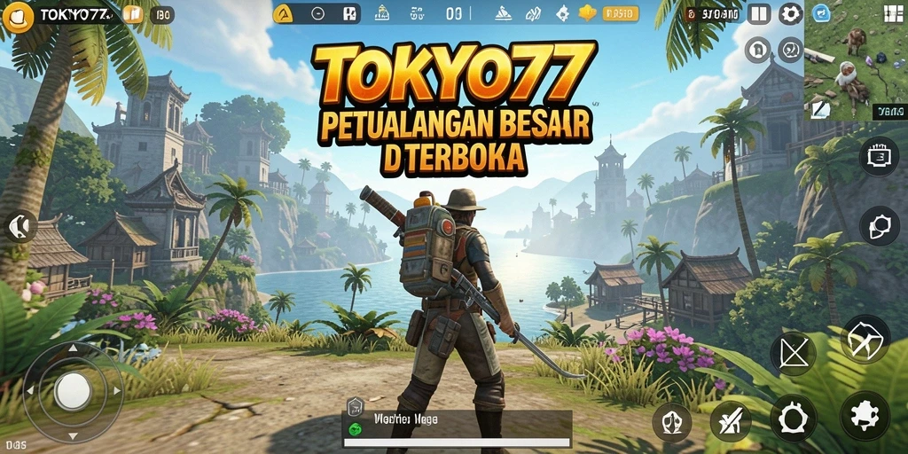Screenshot gameplay TOKYO77 menunjukkan kebebasan eksplorasi dunia terbuka.